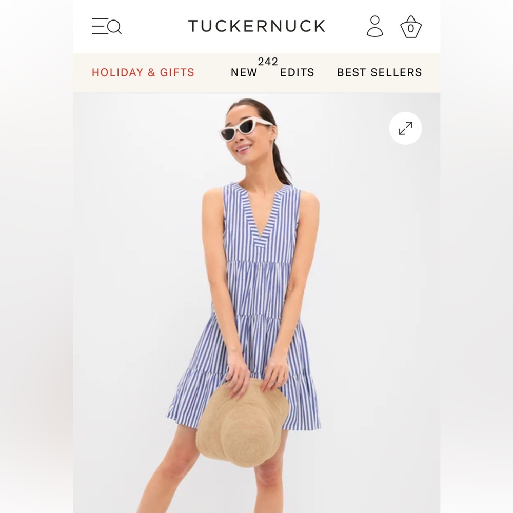 Blue and White Striped Tuckernuck Dress